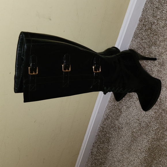 GUCCI riddle badazz KNEE HIGH REAL leather platform knee high boots. WORN 1X - Picture 9 of 12